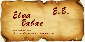 Elma Babac vizit kartica